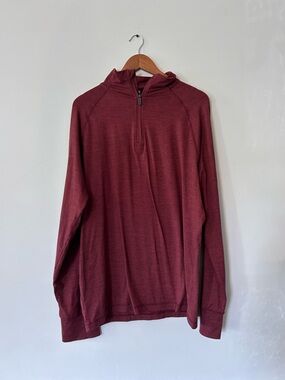 Gaiam Men’s XL 1/4 Zip Up Activewear Pullover Port Royale Heather